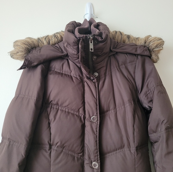 ESPRIT Down Filled Quilted Brown Winter Coat Size 0 - Picture 4 of 7